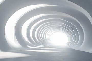 Obraz premium Minimalist Abstract Architecture Design with Curves and Light