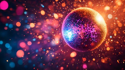 Naklejka premium Disco Ball Reflection