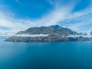 Iconic Queenstown mountain cloud from morning