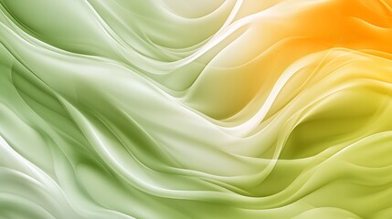 Obraz premium Abstract Green Yellow Swirling Wave Background