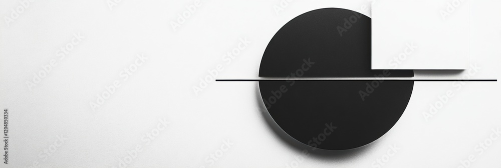 Aufkleber abstract black and white geometric shapes create minimalistic aesthetic in modern design. generative