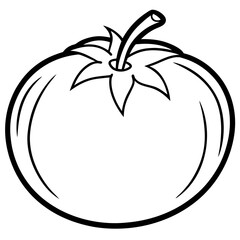Minimalist Tomato Line Art Design