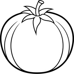 Minimalist Tomato Line Art Design