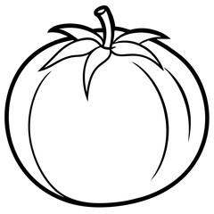 Minimalist Tomato Line Art Design
