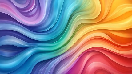 Abstract Rainbow Swirling Wave Pattern Design
