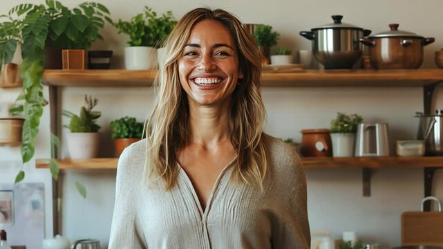 A happy small business owner discusses customer retention, emphasizing the importance of personalized services and loyalty programs