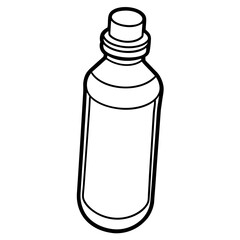 Minimalist Water Bottle Line Art Design