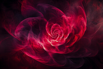 Obraz premium Abstract red smoke background with swirling patterns and deep, dark tones.