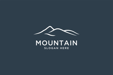 mountain logo design premium vector.