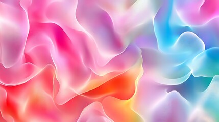 Obraz premium Abstract Pastel Wave Design Colorful Swirls