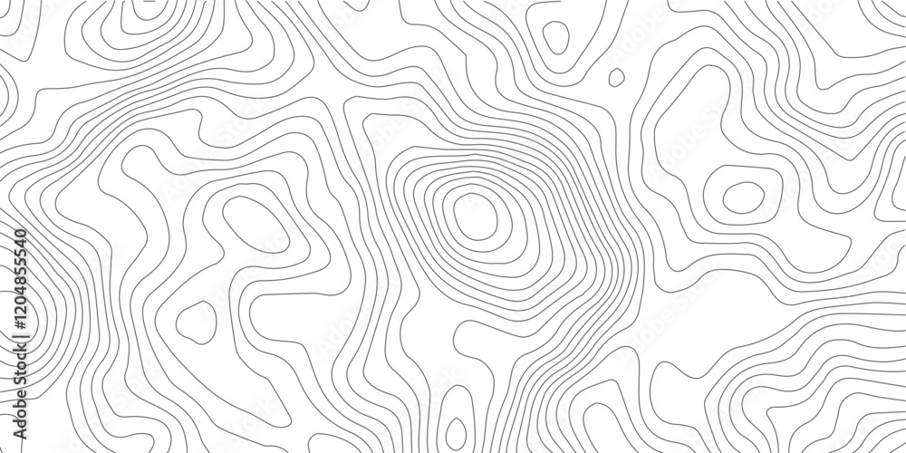 Wall mural abstract topographic pattern banner background, geographic line map with elevation assignments. mode