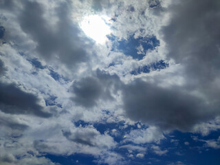 Obraz premium a view of clouds during the day