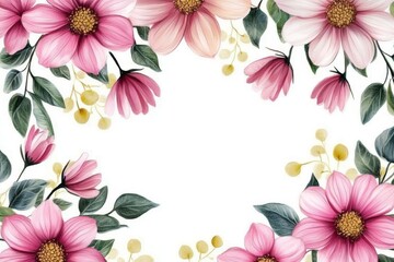 Fototapeta premium Experience the tranquility of nature through this delightful floral setting.
