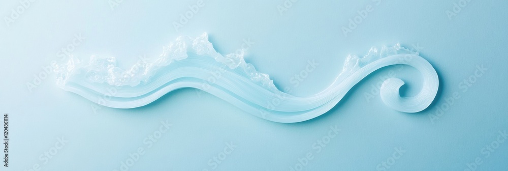 Aufkleber decorative wave design in light blue tones with soft white elements creating a serene atmosphere in 