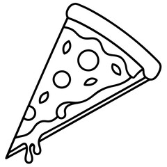 Single-Line Pizza Slice Art