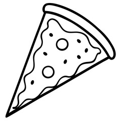 Single-Line Pizza Slice Art