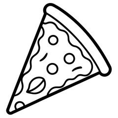 Single-Line Pizza Slice Art