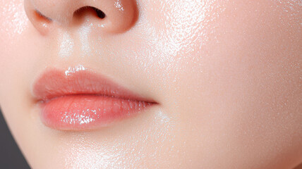 Smooth and Radiant Skin Themed, Softly glowing skin with flawless texture and radiant appearance