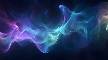 Obraz premium Dynamic colorful wave motion abstract art digital creation dark background artistic viewpoint visual concept
