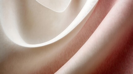 Elegant Draped Fabric In Cream And Rose Hues