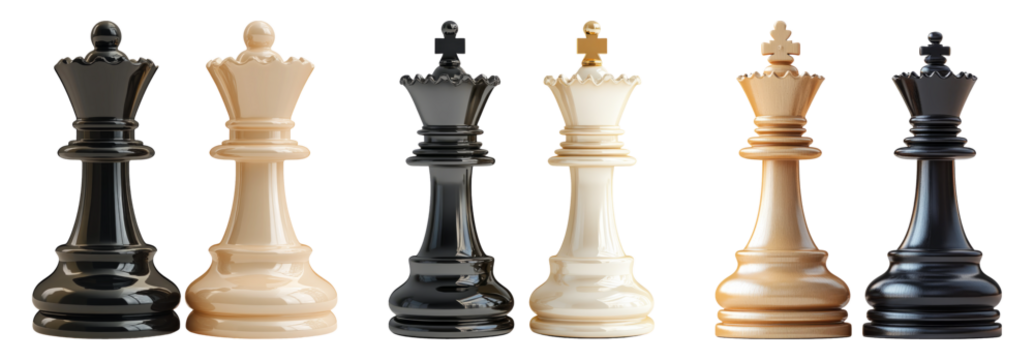 Isolated Chess Pieces on Transparent Background for Creative Use - Powered by Adobe