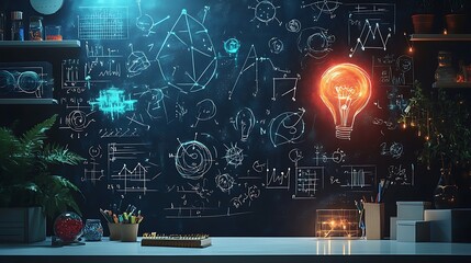 A blackboard filled with complex equations and mathematics