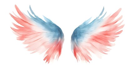 Obraz premium Watercolor Painting of Delicate Pastel Wings