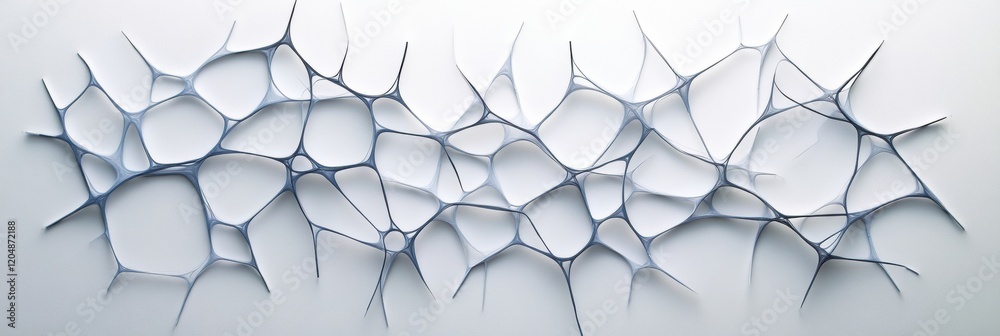 Poster intricate design of interconnected patterns on a light surface creates a visually appealing abstract