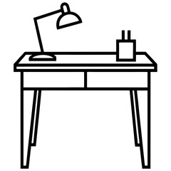 Vector Illustration of a Study Table