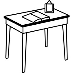 Vector Illustration of a Study Table