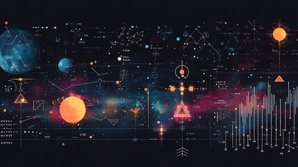 A blackboard filled with complex equations background