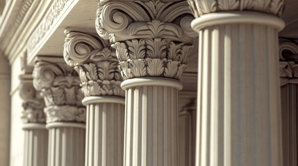 Obraz premium Marvel at the Craftsmanship of Marble Pillars in Structures