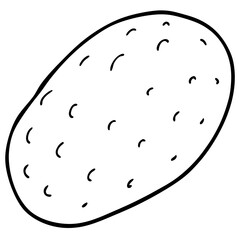 Abstract Potato Line Art Vector