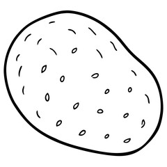 Abstract Potato Line Art Vector