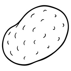 Abstract Potato Line Art Vector