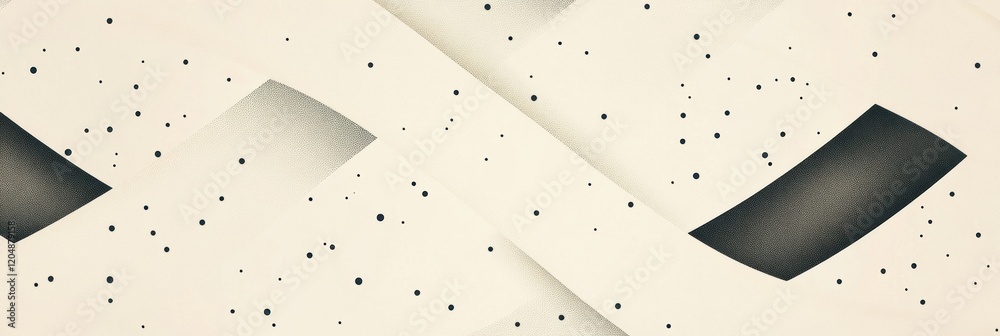 Poster intricate abstract design with flowing shapes and textured dots on a soft background. generative ai