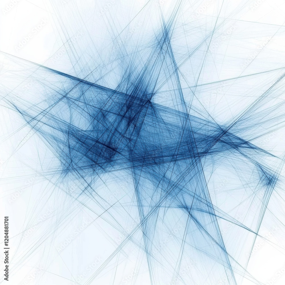 Aufkleber abstract blue lines creating a dynamic and intricate pattern over a light background. generative ai