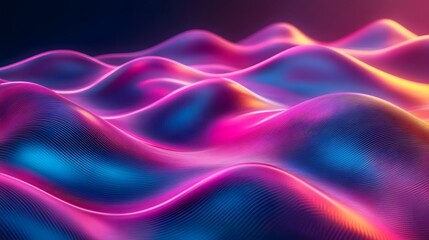 Dynamic colorful waves abstract digital art vibrant background modern design artistic view fluid concept