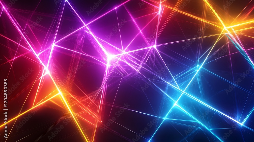 Poster dynamic light patterns abstract background digital art colorful environment close-up view visual con