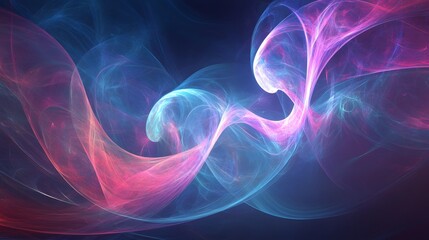 Dynamic abstract waves of light digital art colorful background modern aesthetic close-up view visual concept