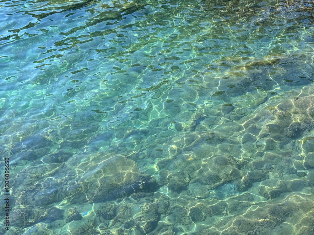 Wall mural Mediterranean sea transparent water surface.