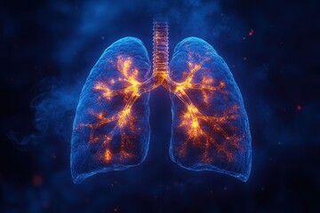 Artistic human lung fans with intricate carvings, illuminated for a unique display.