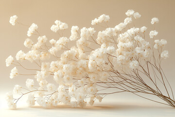 Delicate White Baby Breath Flowers Arranged Gracefully