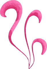 clip art watercolor illustration of colorful plant floral and leaves for seamless pattern wallpaper