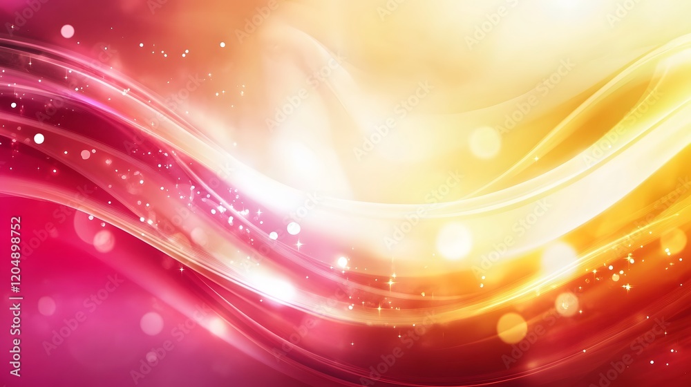 Poster dynamic wave patterns of light and color abstract background digital art vibrant environment artisti