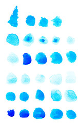 watercolor and acrylic brush stroke isolate