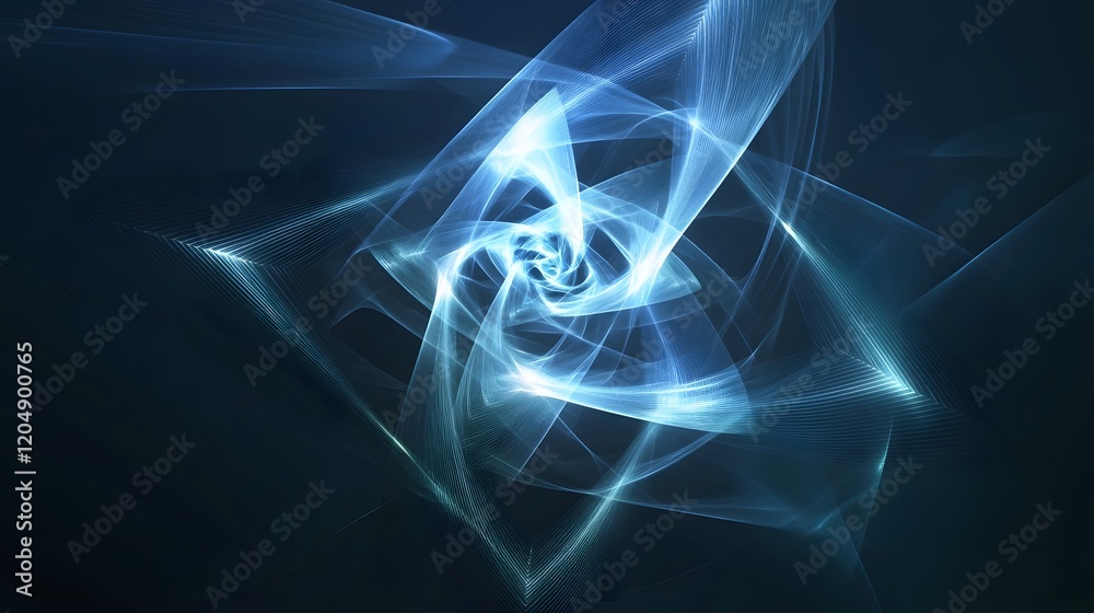 Poster dynamic light patterns abstract background digital art dark environment fractal view energy visualiz