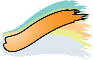 Abstract Blue Brush Stroke on Geometric Background