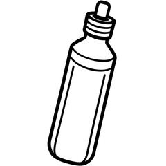 Creative Water Bottle Outline Vector