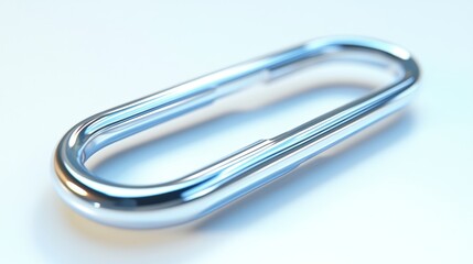 Chrome Oval Clip Studio Shot, White Background